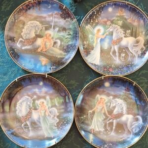 Set of 4 Bradford Exchange "Enchanted Journey" Collection Plates.